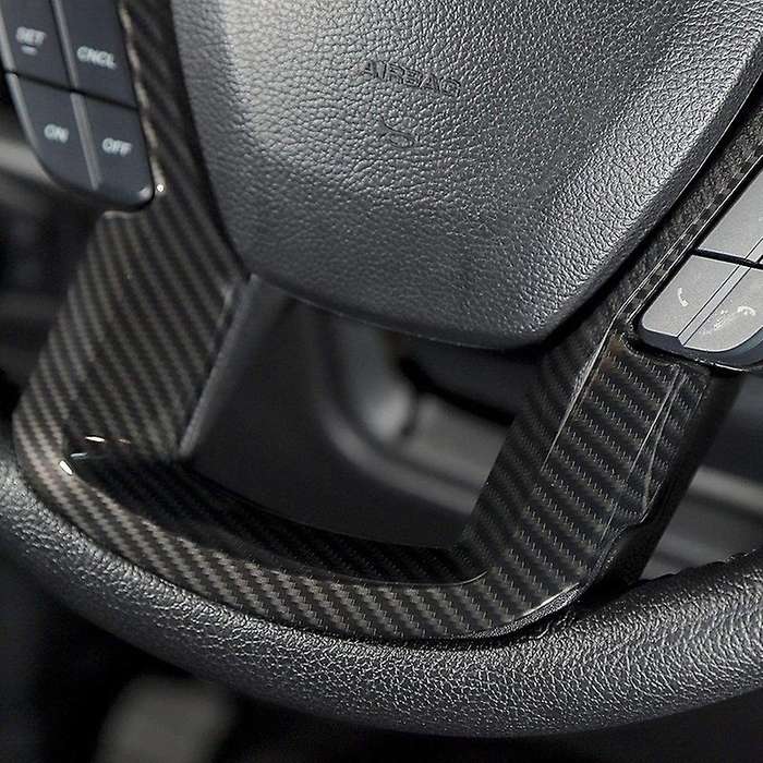 for ABS Carbon Fiber Steering Wheel Trim, Dash Board Cover 2015-2019 , 2017-2019 F250 F350, 4Pcs