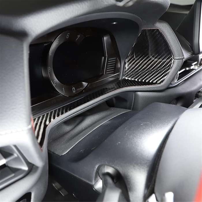 for A90 2019-2023 Soft Carbon Fiber Dashboard Trim Sticker Instrument Cover Panel Interior Accessori