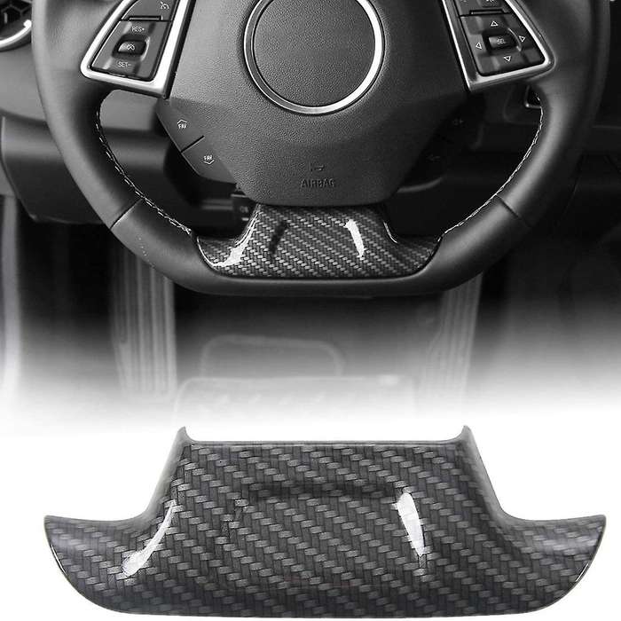 for Accessories Steering Wheel Trim Decoration Cover for 2017-2021 (Carbon Fiber Grain)