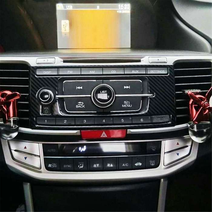 for Accord 2013 - 2017 Carbon Fiber Steel Center Console Panel Cover Trim