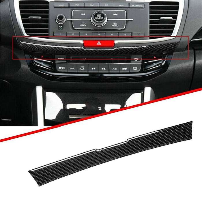 for Accord 2013-17 Interior Central Console Lower Cover Trim Carbon Fiber
