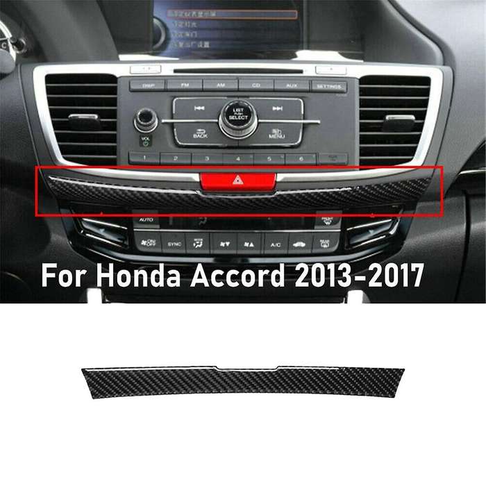 for Accord 2013-17 Interior Central Console Lower Cover Trim Carbon Fiber