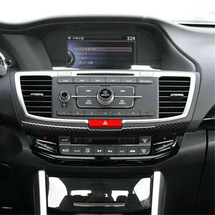 for Accord 2013-17 Interior Central Console Lower Cover Trim Carbon Fiber