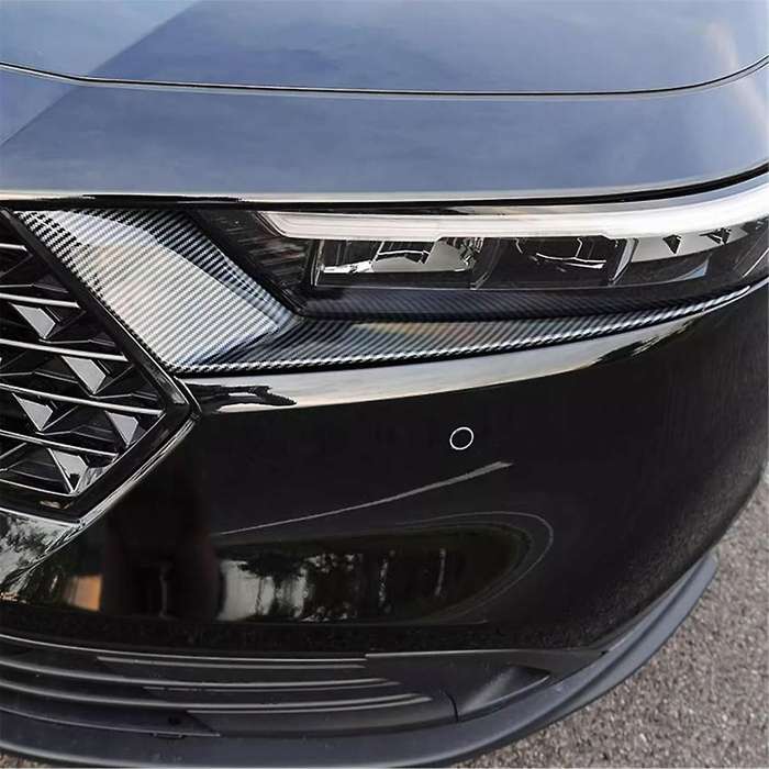 for Accord 2023 2024 11th Car Headlight Head Light Lamp Eyebrow Cover Moulding Trim Accessorie (abs