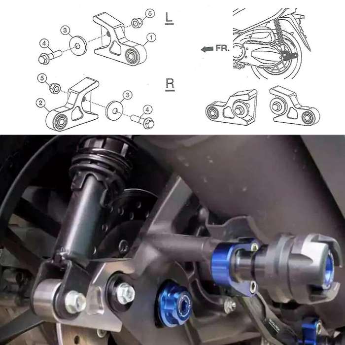 for Adv350 Forza 350 Forza350 Nss350 Motorcycle Rear Suspension Lowering Link Kit Silver