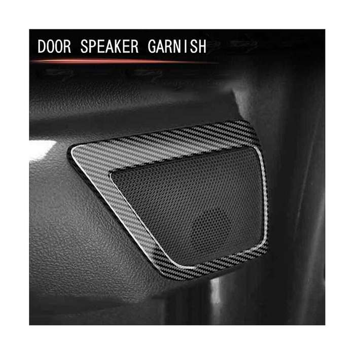 for Alphard 2015-2020 Car Carbon Fiber Rear Door Inner Speaker Audio Horn Ring Cover Trim