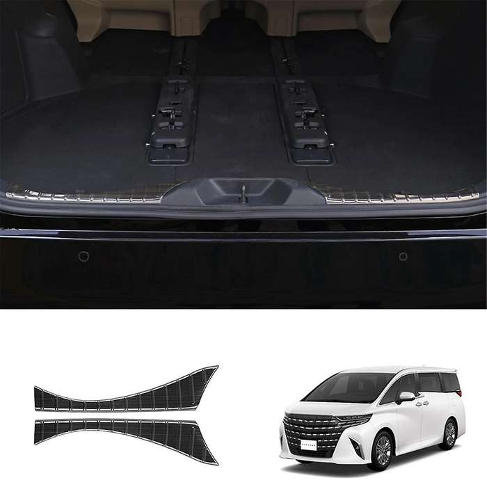 for Alphard 40 Series 2023+ Car Rear Guards Stainless Steel Trunk Sill Plate Protector Guard Covers