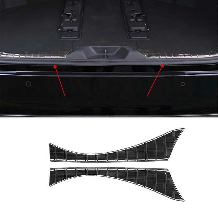 for Alphard 40 Series 2023+ Car Rear Guards Stainless Steel Trunk Sill Plate Protector Guard Covers