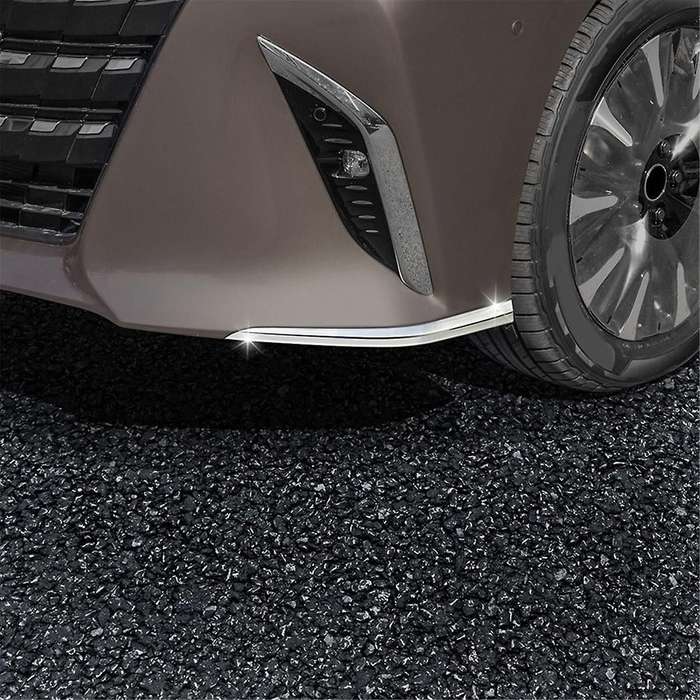 for Alphard 40 Series 2023+ Front Bumper Lip Angle Diffuser Splitter Spoiler Protector Silver