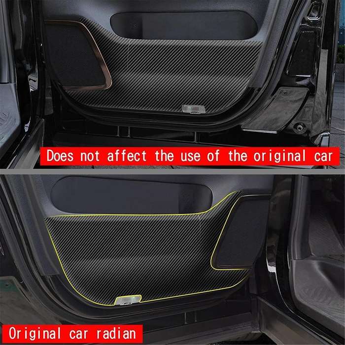 for Alphard 40 Series Soft Carbon Fiber Car Front Door Anti-kick Panel Cover Decoration Sticker Car