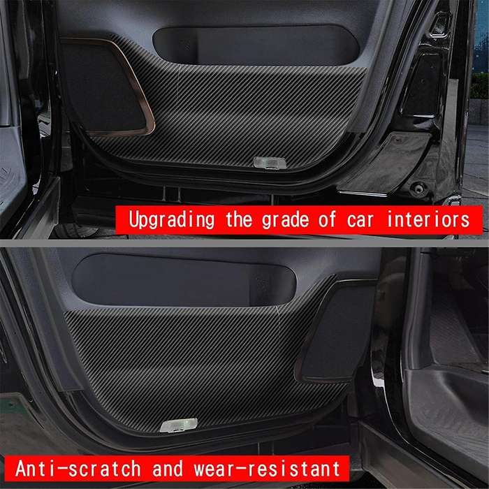 for Alphard 40 Series Soft Carbon Fiber Car Front Door Anti-kick Panel Cover Decoration Sticker Car