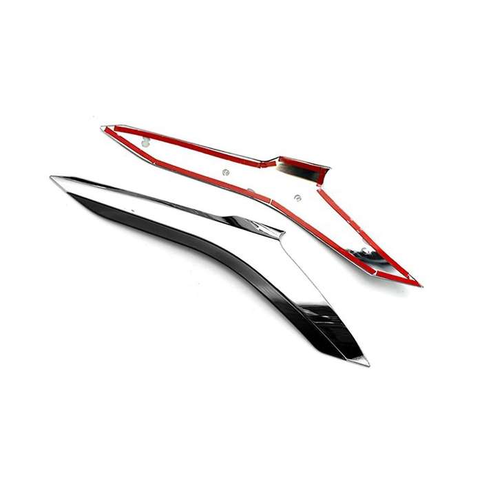 for Alphard Vellfire 2016-2019 Car Abs Chrome Front Headlight Lamp Cover Garnish Strip Eyebrow Cove
