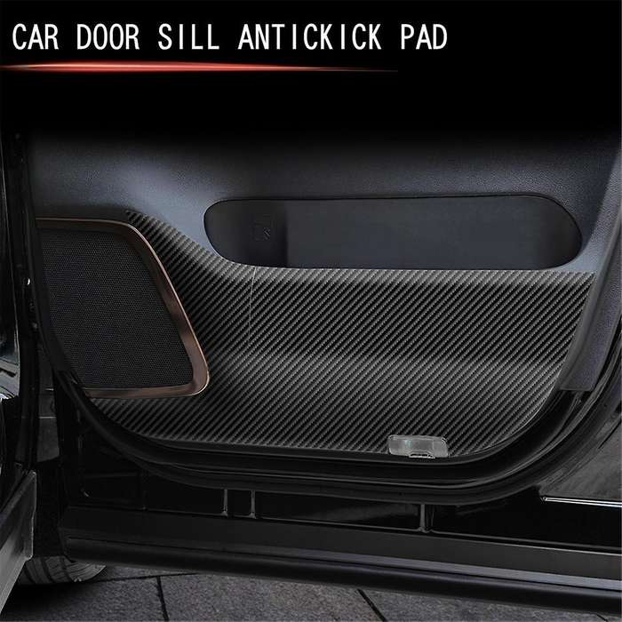for Alphard 40 Series Soft Carbon Fiber Car Front Door Anti-kick Panel Cover Decoration Sticker Car