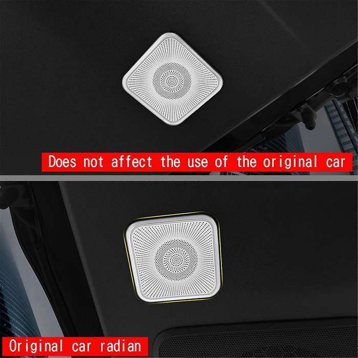 for Alphard 40 Series 2023+ Stainless Steel Trunk Small Speaker Cover Interior Accessories
