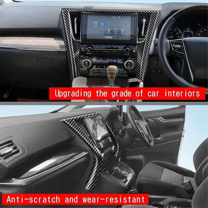 for Alphard/vellfire 30 Series 2016-2023 Navigation Frame Central Control Display Trim Frame Carbon
