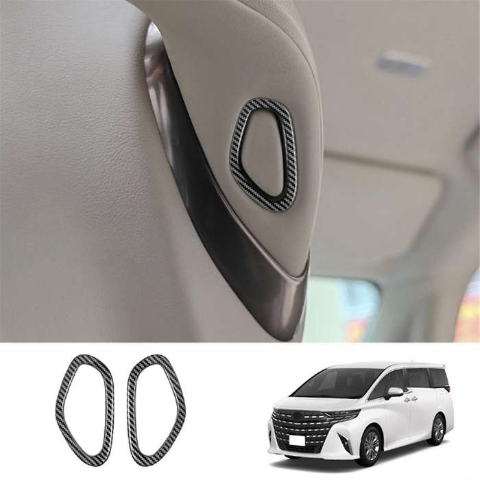 for ALPHARD/VELLFIRE 40 Series 2023+ Car Front Seat Rear Hook Button Trim Frame Carbon Fiber Pattern
