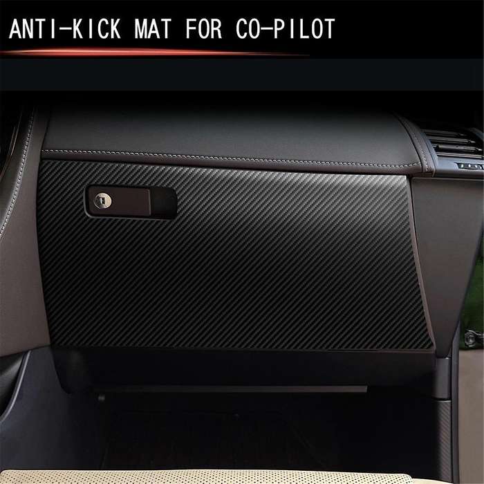 for Alphard/vellfire 40 Series 2023+ Car Pu Leather Co-pilot Anti-kick Glove Box Trim Pad Carbon Fi