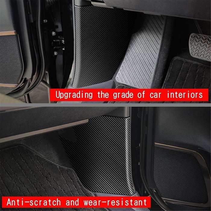 for Alphard/Vellfire 40 Series 2023+ Rest Pedal Side Anti-Kick PU Leather Interior Protection Pads