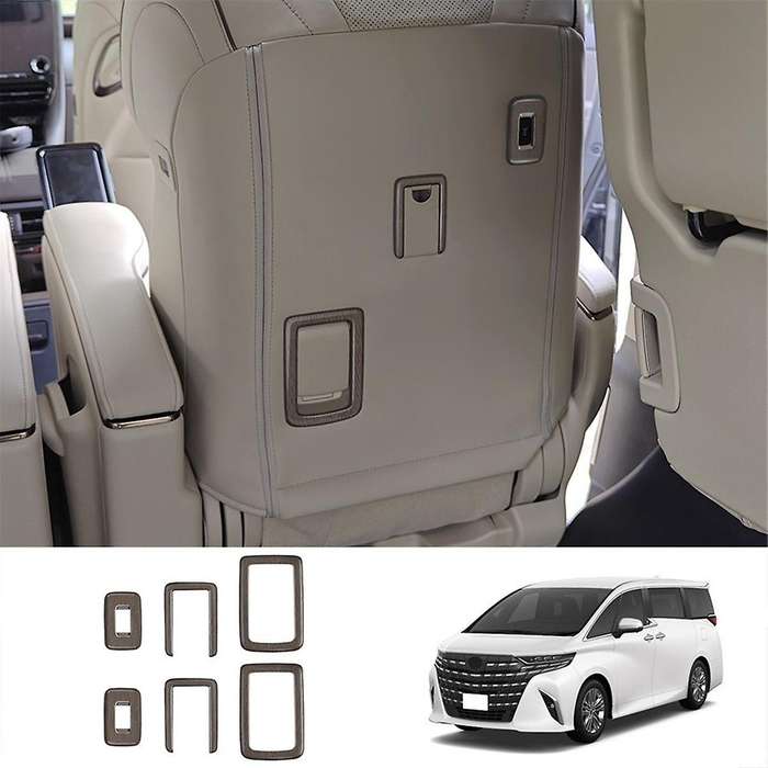 for Alphard/vellfire 40 Series 2023+ Car Second Row Seat Button Frame Trim High Configuration Wood