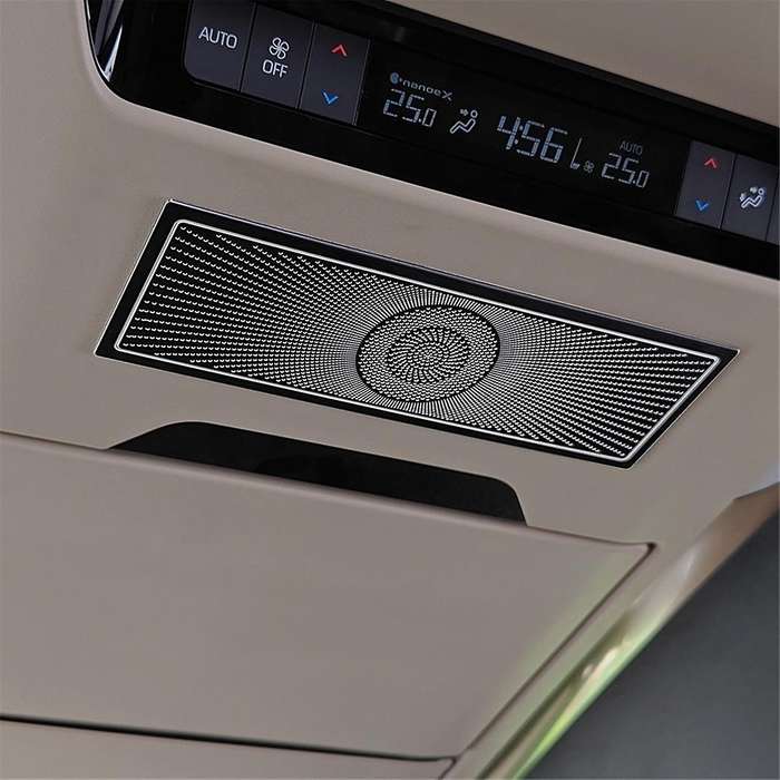 for Alphard/vellfire 40 Series Stainless Steel Middle Row Roof Speaker Cover Interior Trim Accessor