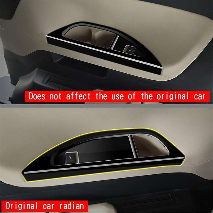 for Alphard/vellfire 40 Series 2023+ Third Drain Cup Frame Interior Trim Accessories Glossy Black