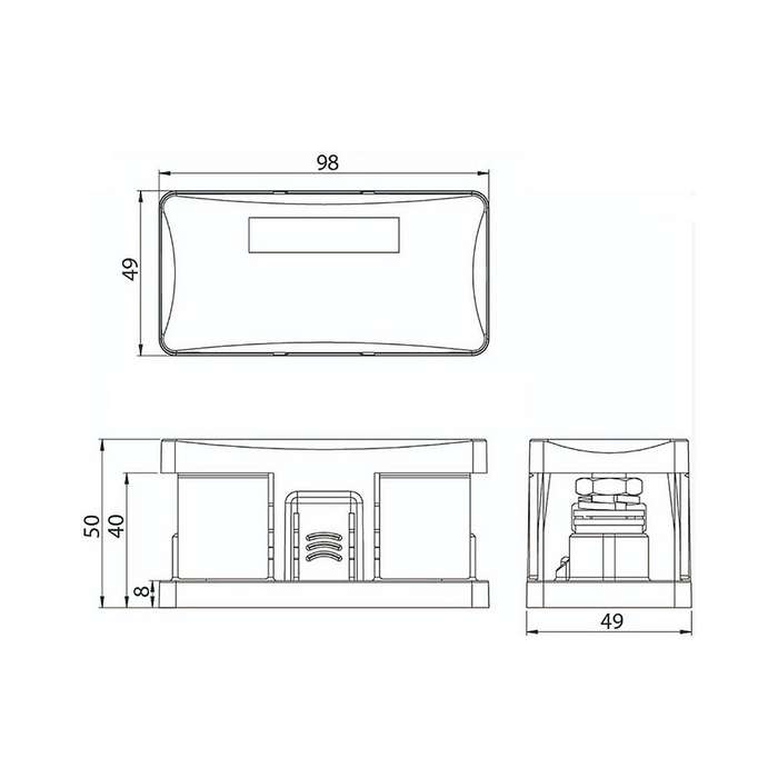 for Anl Fork Bolt Fuse Box Car One In Out High Current Fuse Box