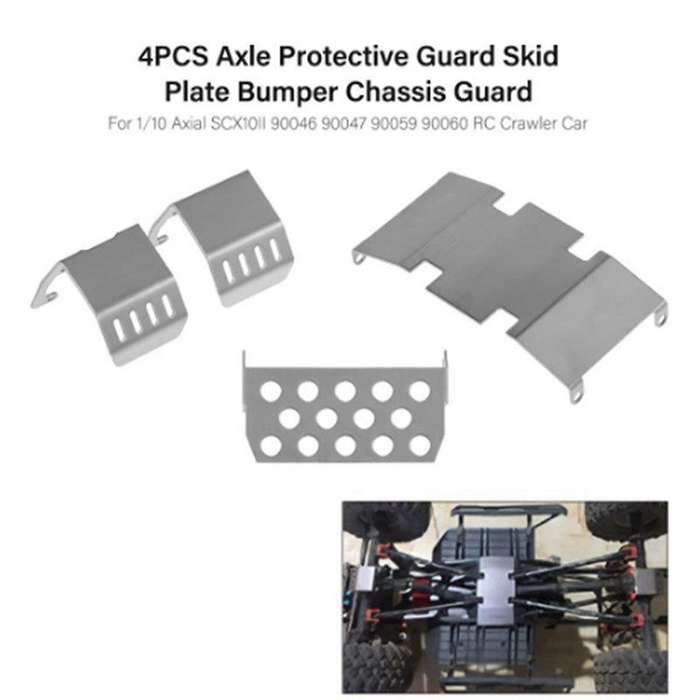 for Axial Scx10 Ii 90046 47 90059 60 Metal Chassis Armor Front Guard Plate Axle Guard Egg