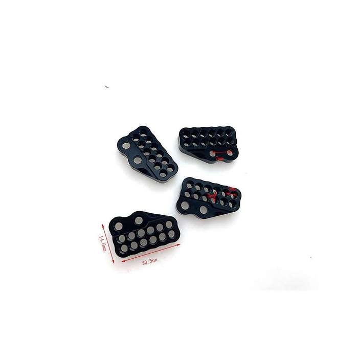 for Axial Capra 1.9 Utb -axi03004 Aluminum Alloy Porous Front and Rear Fixing Code,silver
