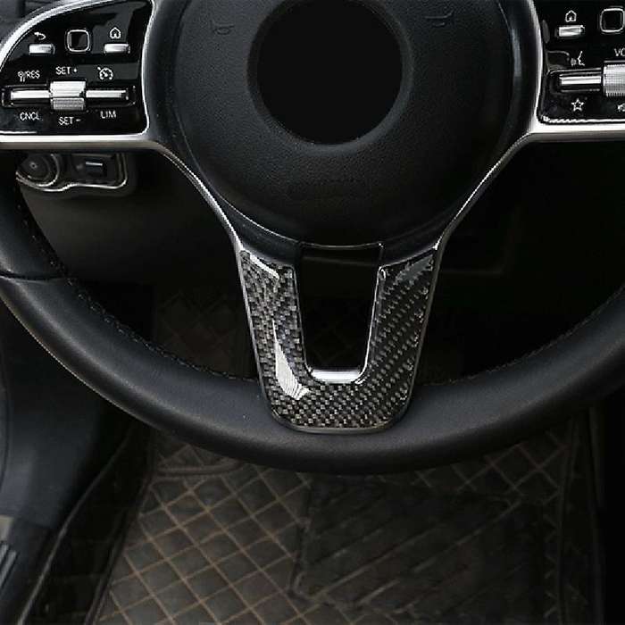 for B Class W247 X247 Carbon Fiber Steering Wheel Decal Decoration Cover Trim Frame Accessories