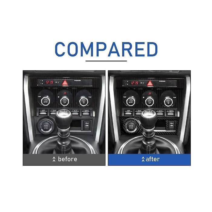 for BRZ 86 2012-2021 Dry Carbon Fiber Car Center Console Start Button Frame Cover Trim Accessories,