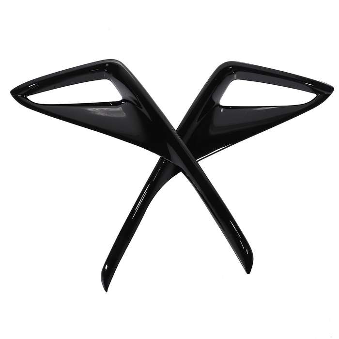 for C- 2017 2018 2019 Black Rear Bumper Fog Light Lamp Cover Trim Molding Garnish Frame