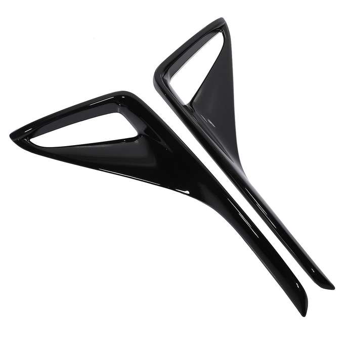 for C- 2017 2018 2019 Black Rear Bumper Fog Light Lamp Cover Trim Molding Garnish Frame