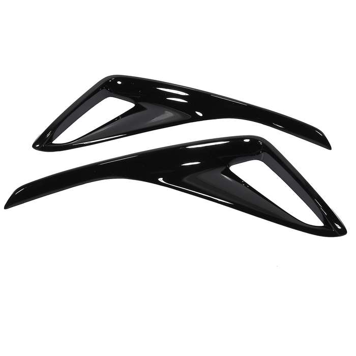 for C- 2017 2018 2019 Black Rear Bumper Fog Light Lamp Cover Trim Molding Garnish Frame