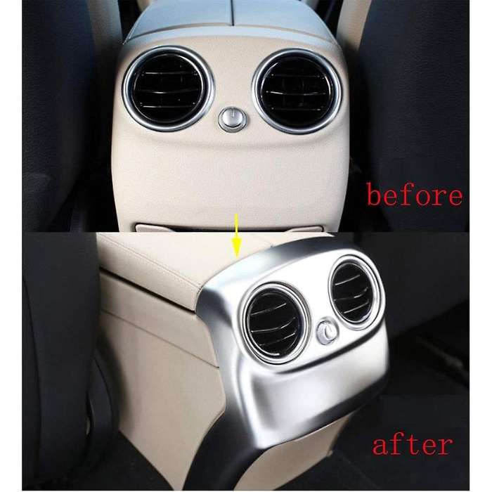 for C Class W205 C180 C200 2015-2018 Car Center Console Armrest Rear Air Outlet Vent Anti-Kick Cover