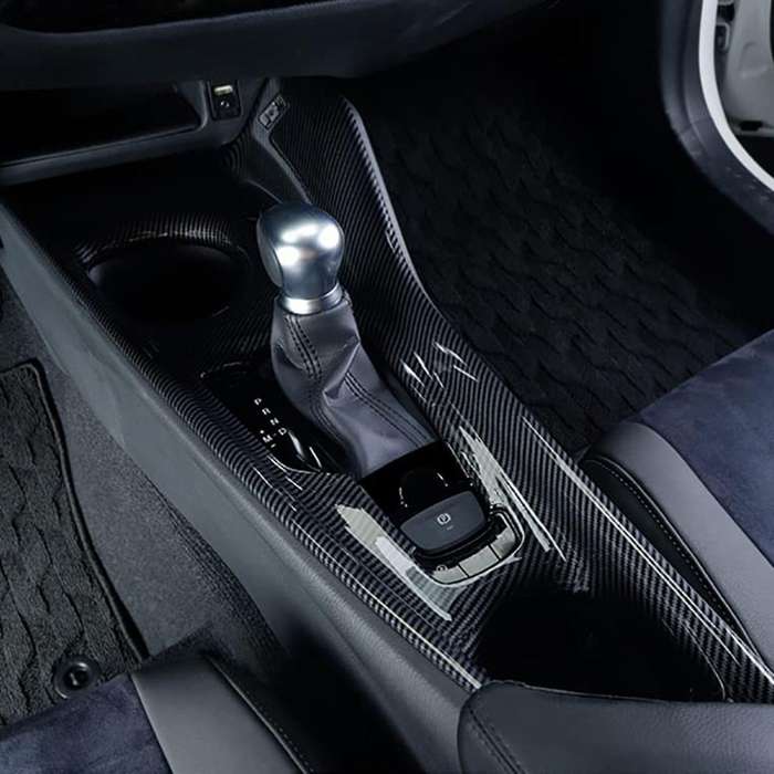 for C- IZOA 2018 Carbon Fiber ABS Center Control Gear Shift Panel Cover Trim Frame Decor Sticker Acc