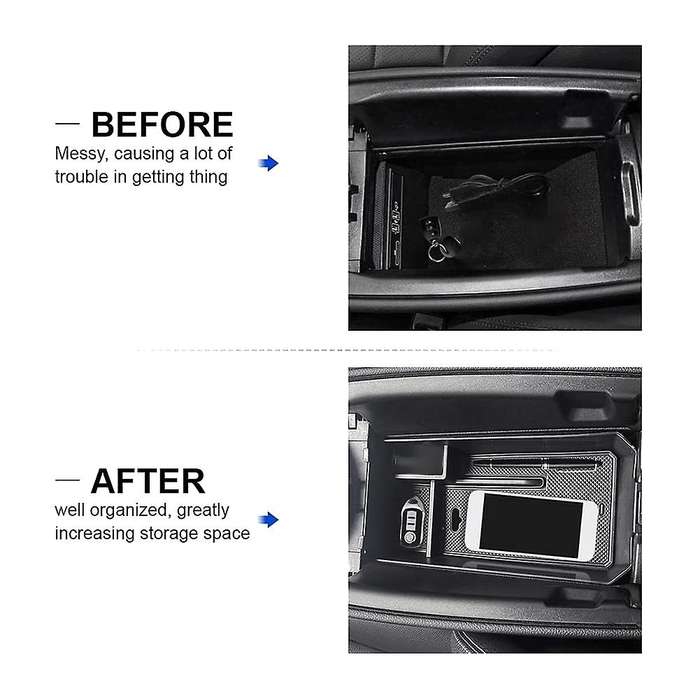 for C W205 2015-2021 and GLC W253 2016-2021 Car Central Console Armrest Storage Box Insert Organize
