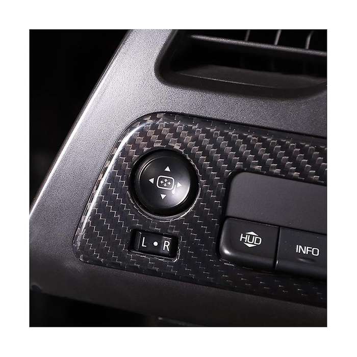 for C7 2014-2019 Dry Carbon Fiber Car Headlight Switch Convertible Button Frame Sticker Accessories