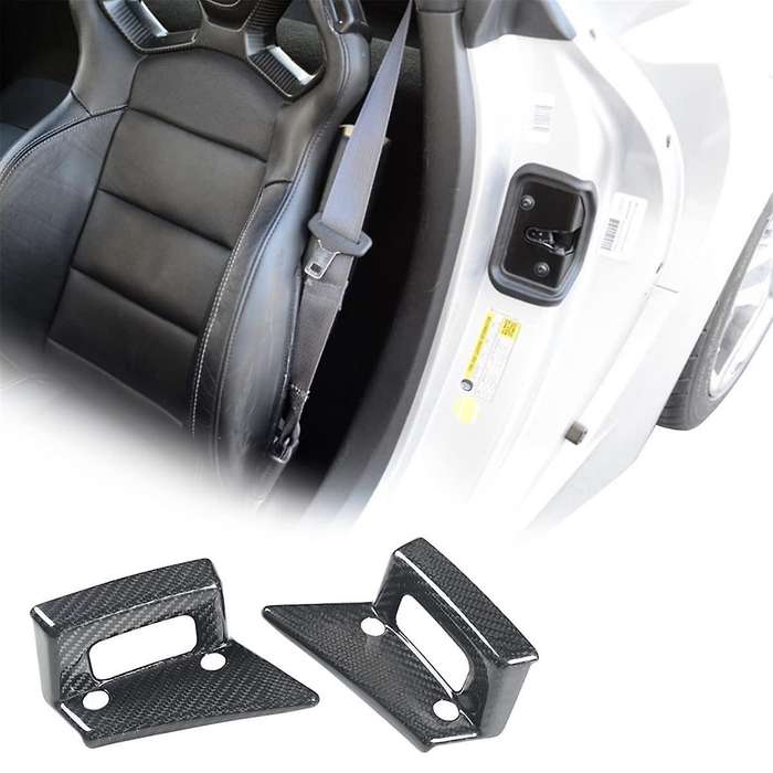 for C7 2014-2019 Real Carbon Fiber Car Door Handle Switch Cover Trim Sticker Accessories