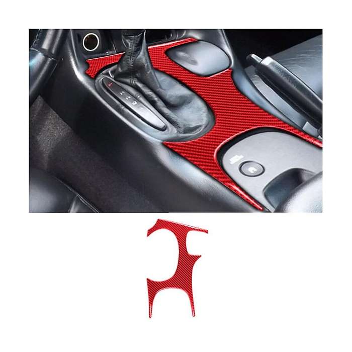 for C5 1998-2004 Carbon Fiber Full Interior Kit Central Control Gear Cover Trim Decoration Sticker,R