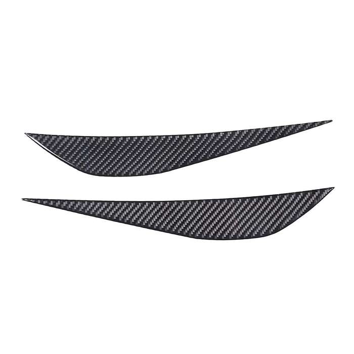 for C7 2014-2019 Soft Carbon Fiber Car Front Bumper Bottom Corner Cover Trim Front Lip Decals Stick