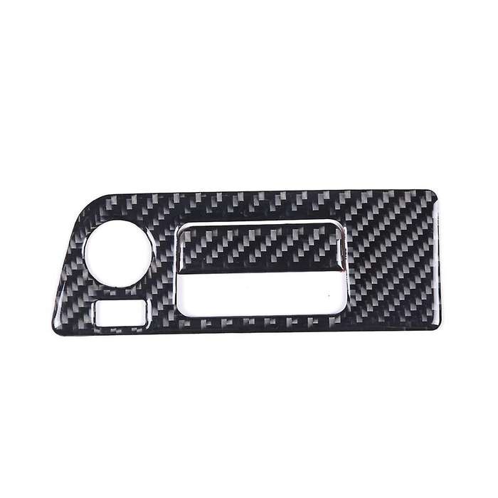 for C7 2014-2019 Soft Carbon Fiber Car Headlight Switch Frame Trim Cover Interior Accessories