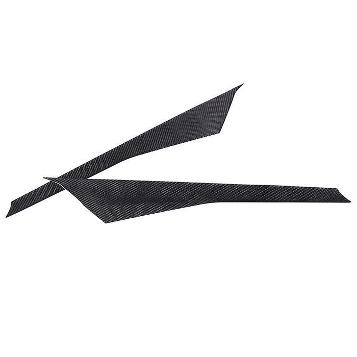 for C7 2014-2019 Soft Carbon Fiber Car Front Windshield A-pillar Cover Trim, Side Panel Molding Cov