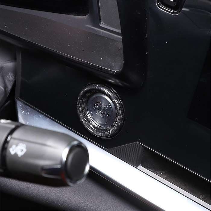 for C8 2020-2023 Car Engine Start Stop Button Switch Cover Trim Sticker Accessories ABS Carbon Fiber
