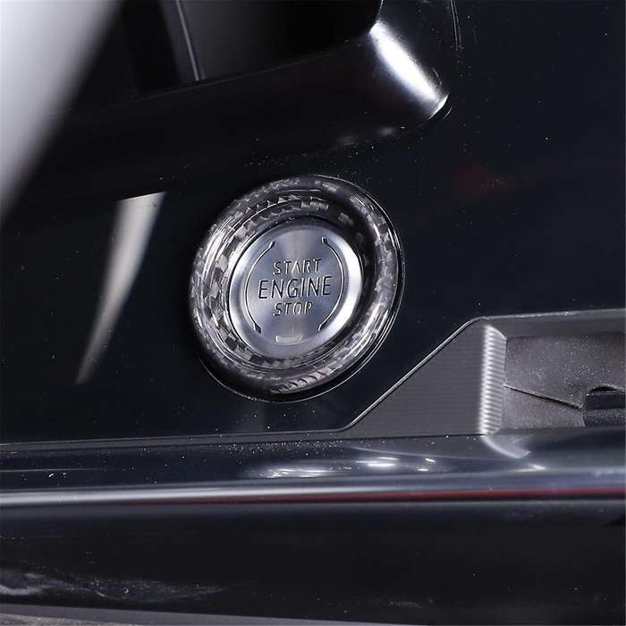 for C8 2020-2023 Car Engine Start Stop Button Switch Cover Trim Sticker Accessories ABS Carbon Fiber