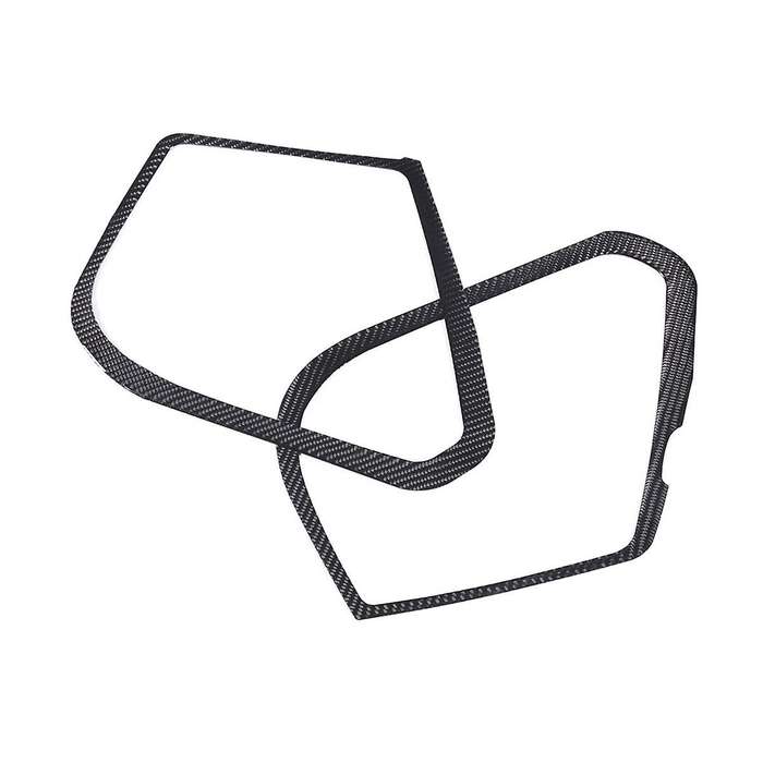 for C7 2014-2019 Soft Carbon Fiber Car Side Door Speaker Cover Frame Trim Sticker Accessories
