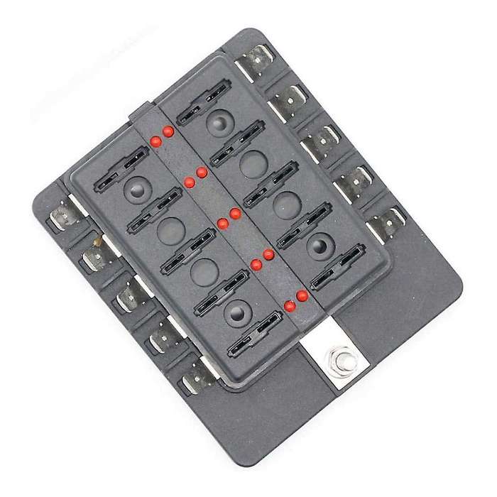 for Car Boat RV 32V 10 Way Blade Type Plug Type Holder LED Warning Light