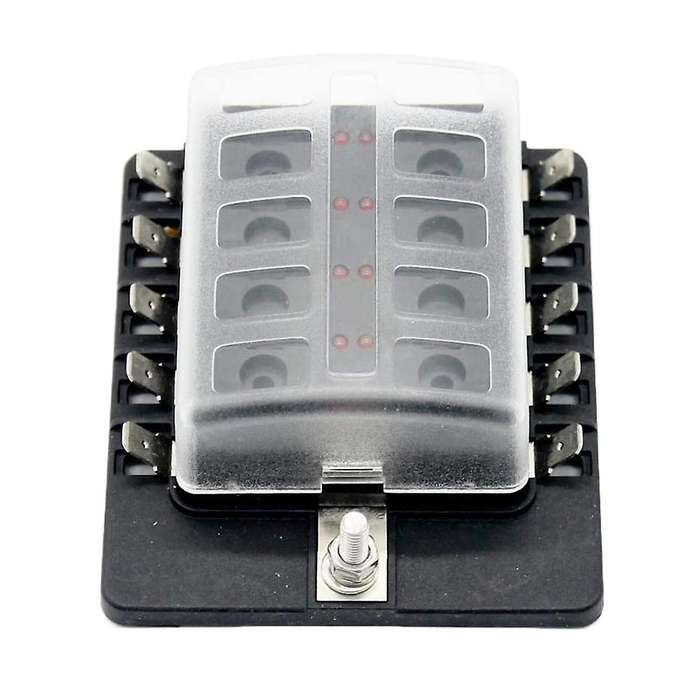 for Car Boat RV 32V 10 Way Blade Type Plug Type Holder LED Warning Light