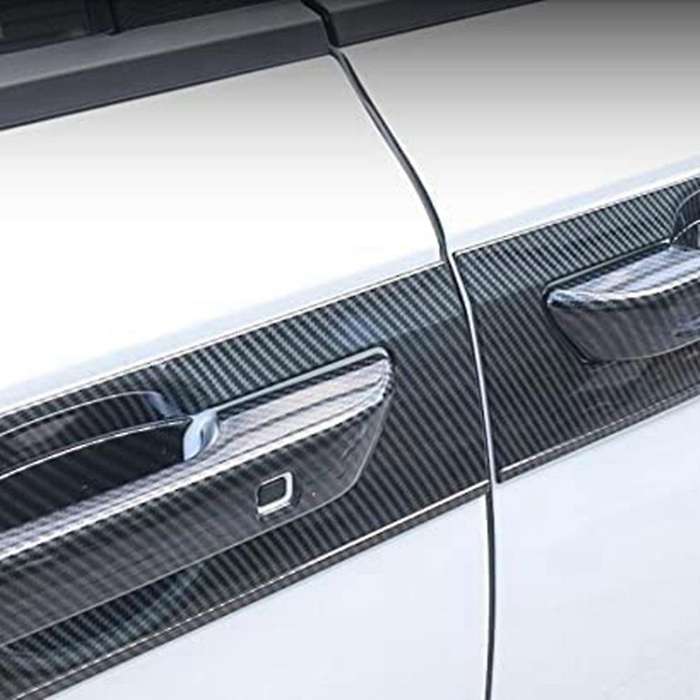 for Carnival KA4 2020 2021 2022 Car Carbon Fiber Door Handle Bowl Cover Trim Frame Decoration Sticke