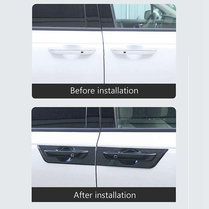 for Carnival KA4 2020 2021 2022 Car Carbon Fiber Door Handle Bowl Cover Trim Frame Decoration Sticke