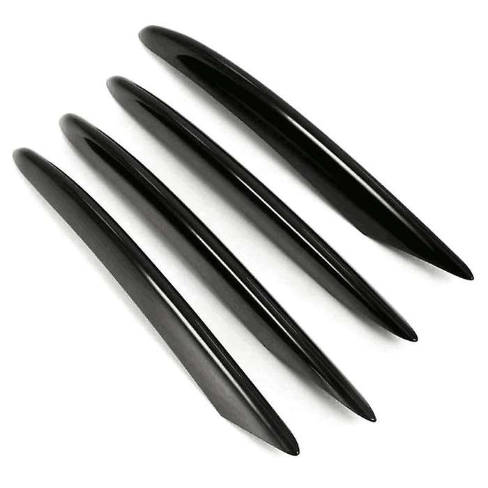 for C-Class W205 C180 C200 Head Fog Lamp Grille Slats Auto Lights Stickers Black